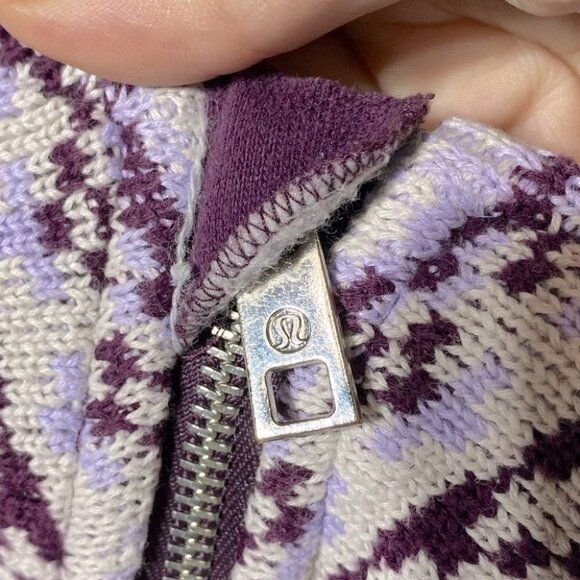 Lululemon Special Edition Purple Fair Isle Scuba Hoodie 4/XS - Picture 14 of 16